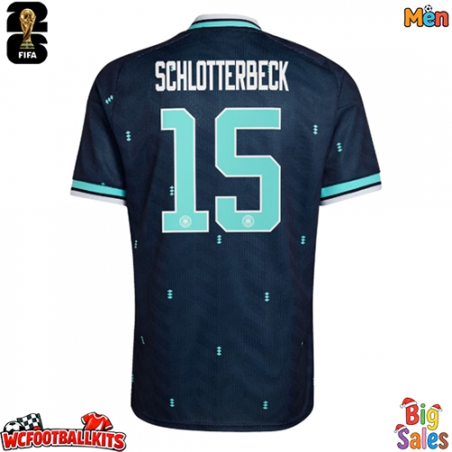 Germany Nico Schlotterbeck #15 Replica Away Stadium Shirt World Cup 2026 Short Sleeve